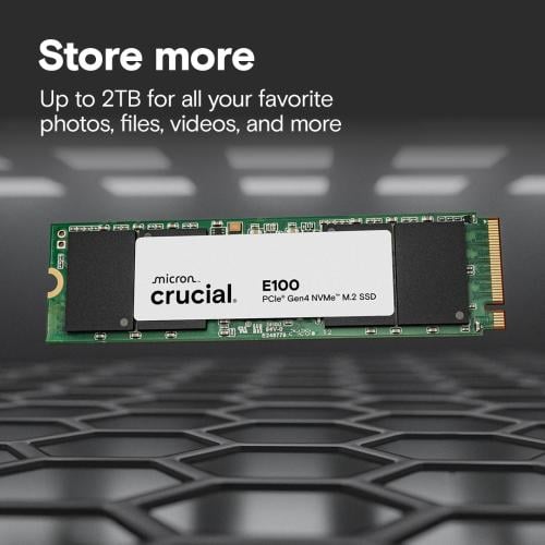 قرص تخزين Crucial E100 SSD سعة 2 تيرابايت – M.2 NV...