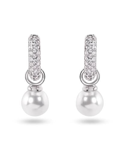 أقراط من الفضة عيار 925 مطلية روديوم