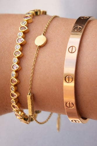 إسوارة مصنوعة بعناية من الفضة عيار ٩٢٥ المطلية ٥ ط...