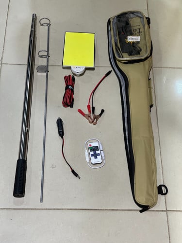 لمبة السنارة أبيض مع عصا 3,5 متر وريموت وقاعدة وشن...