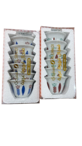 فنجال قهوة بورسلين 6 حبات