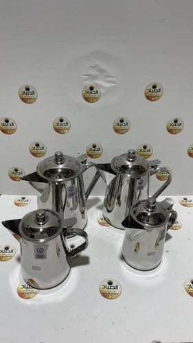 ملقمة ودلة حليب استيل هندية مع شخال وغطاء بفصلات