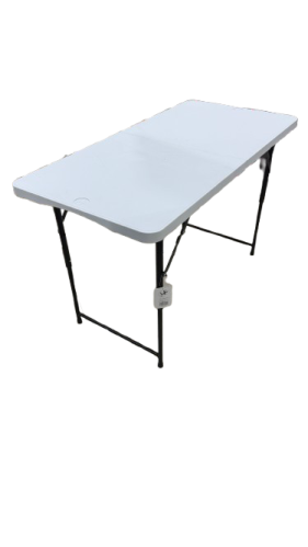 طاولة ألمنيوم قابلة للصفط بثلاث ارتفاعات مع مقبض