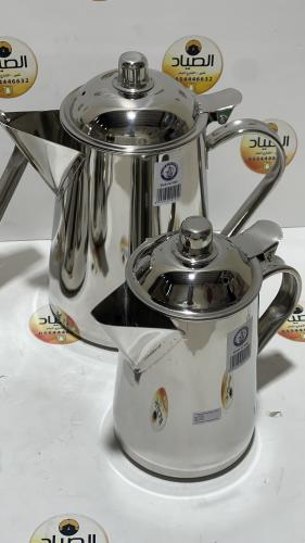 ملقمة ودلة حليب استيل هندية مع شخال وغطاء بفصلات