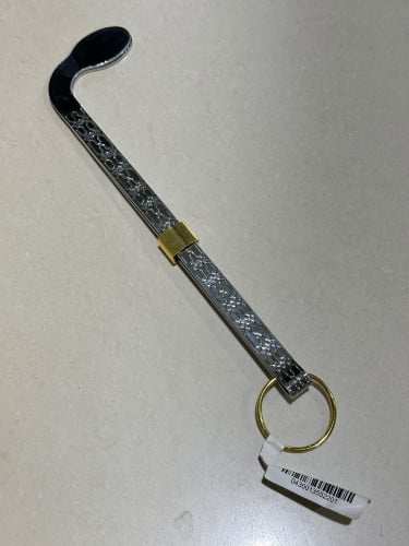 ملقاط جمر و حطب منقوش فضي