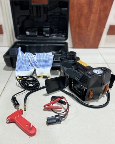 رافعة كهربائية مع منفاخ هواء و كاسر زجاج و شنطة لل...