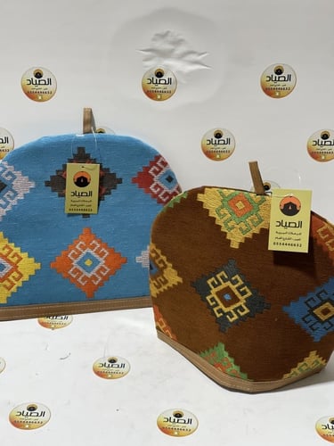 غطاء بريق قماش شعبي مبطن ملون