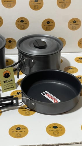 طقم قدور الهايكنق ٤ قطع بريق وقدرين وتاوه بوزن ١١٠...