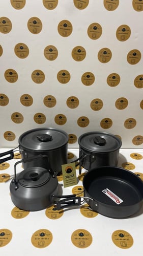 طقم قدور الهايكنق ٤ قطع بريق وقدرين وتاوه بوزن ١١٠...