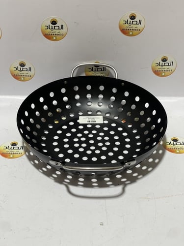 مقلاة الشوي المخرمة 32 سم مع مقابض استيل جانبية