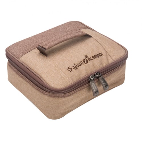 شنطة بيالات و فناجيل بطانة بي في سي قماش خشبي