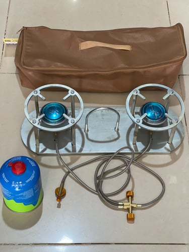 موقد رحلات عينين يعمل على دبات السنه مع مفتاح مزدو...