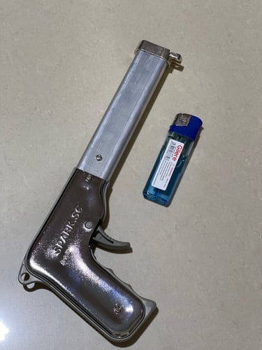 مسدس ولاعة نيكل بدون ولاعة