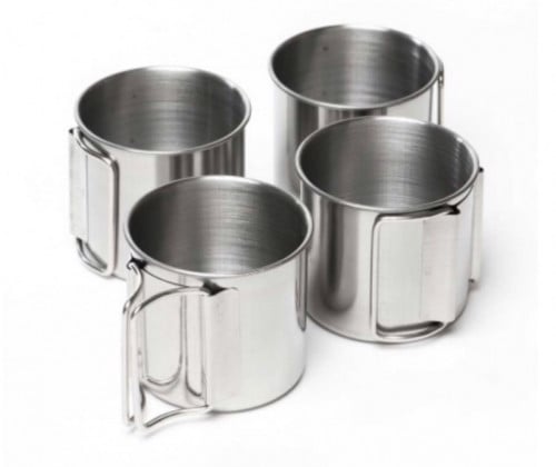 اربع حبات من اكواب الهايكنج من الستانليس ستيل