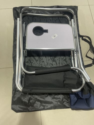 كرسي ألمنيوم مع طاولة جانبي قابلة للصفط