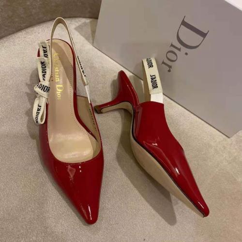 كعب ديور ( برغندي لامع ) Dior shoes