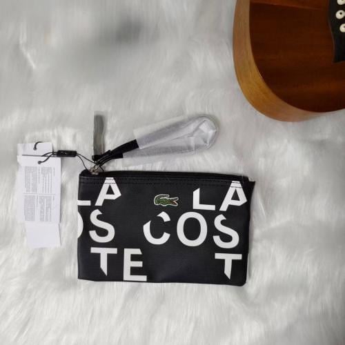 محفظة لاكوست ( اسود + ابيض )