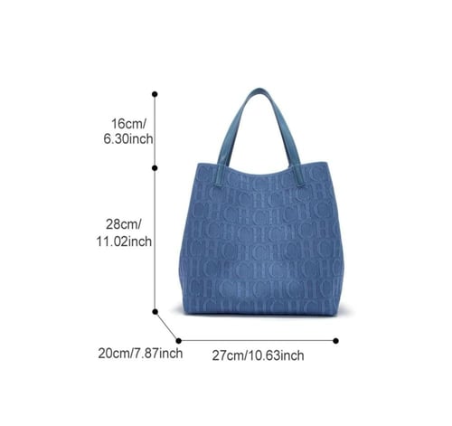 شنطة CH سي اتش ازرق بحري قماش