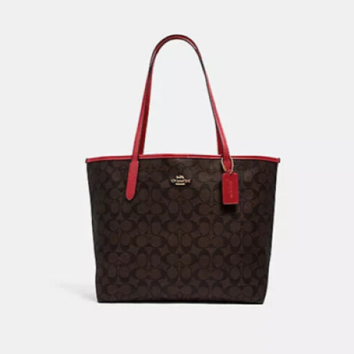 coach ( كوتش توتي اسبريسو + احمر )