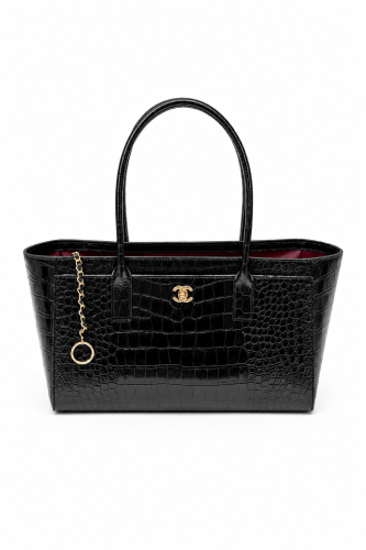 CHANEL-Mirror Quality شانيل - اسود بصمه تمساح