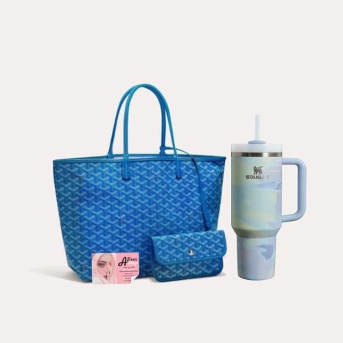 ( قويارد ازرق قاني + ستانلي ازرق بحري ) Goyard