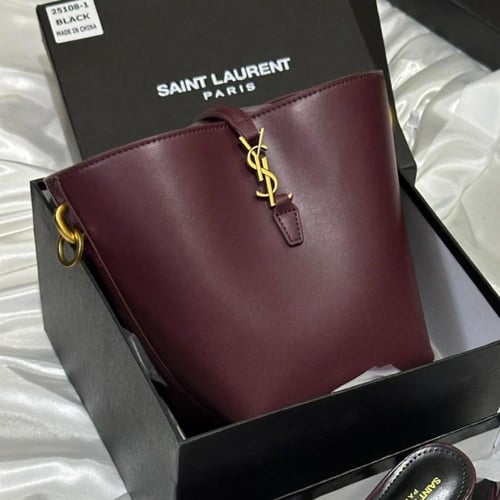 طقم حقيبة فلات سان لوران + الملحقات ( مطفي )