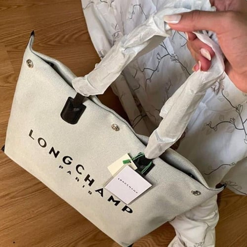 ( بيج ) لونق تشامب قماشيه - BEIGE