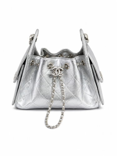 حقيبة شانيل ( فضي لوقو فضي ) CHANEL 22 small HANDBAG