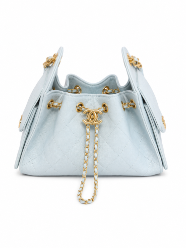 حقيبة شانيل ( سماوي لوقو ذهبي ) CHANEL 22 small HANDBAG