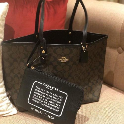 ( كوتش اسود دبل فيس ) Coach bag black