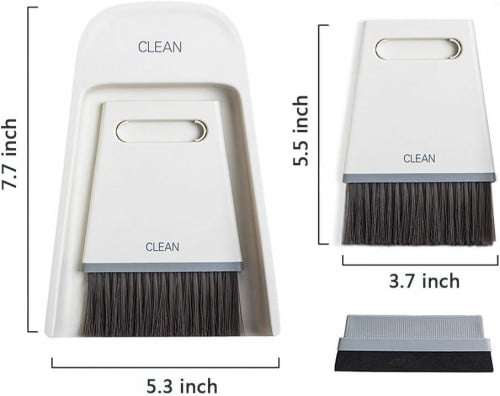 مكنسة وشطاف لطاولة القهوة ابيض