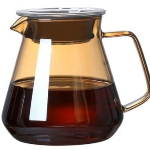 سيرفر زجاجي 600مل كهرماني