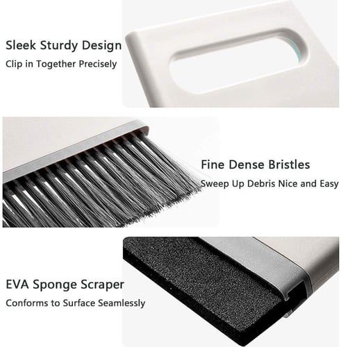 مكنسة وشطاف لطاولة القهوة ابيض