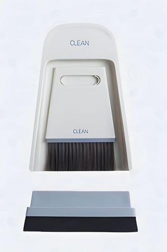 مكنسة وشطاف لطاولة القهوة ابيض