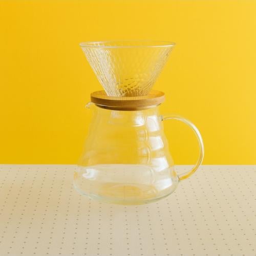 طقم ترشيح V60 زجاجي شفاف 01