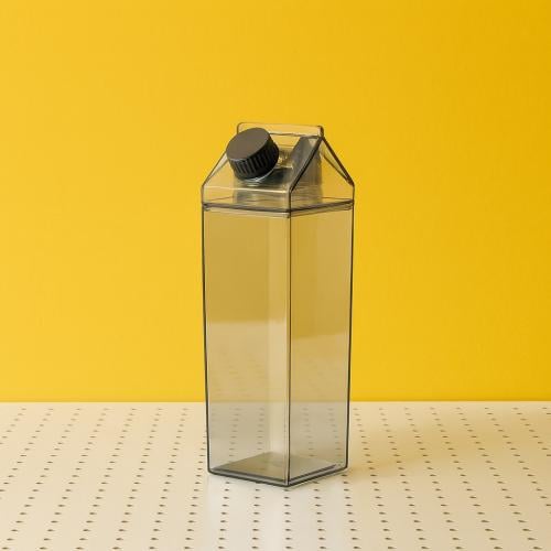 حافظة قهوة 1L اسود شفاف