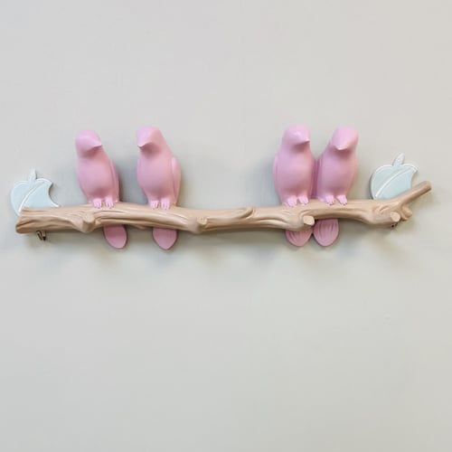 علاقة ملابس سيراميك لعصافير غصن الشجرة