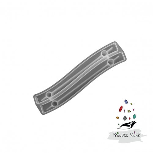 478 - قالب سيليكون مقبض متعرج صغير