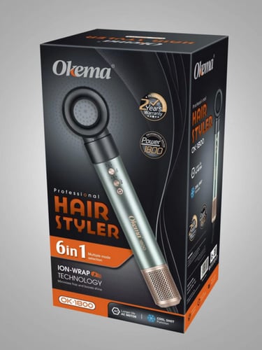 مصفف الشعر الاحترافي 6 في 1 من اوكيما - ok-1800
