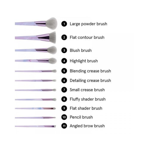 فرش مكياج لافندر لكس من بي اتش-11قطعة