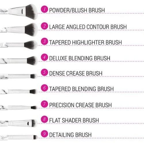 طقم فرش ماربل 9 قطعة من بي إتش