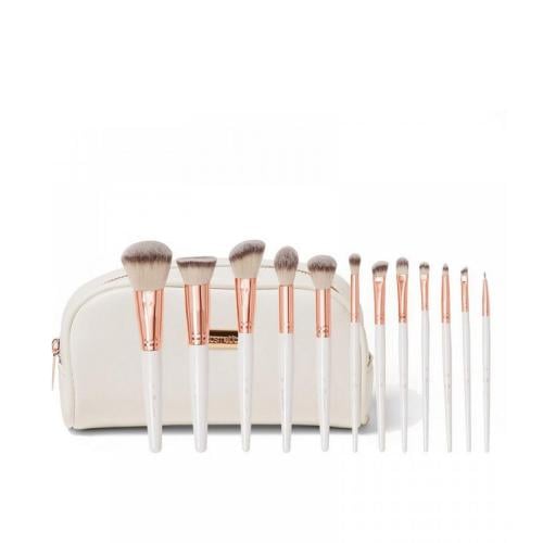 فرش مكياج روز رومانس مع حقيبة بيضاء من بي اتش-12قط...