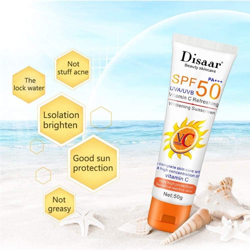 كريم واقي شمس مع فيتامين سي بعامل حماية +SPF50 من...