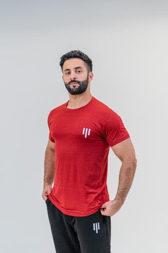 تي شيرت رياضي v2 - أحمر