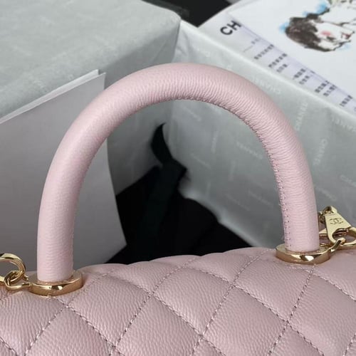 Chanel top handle pink