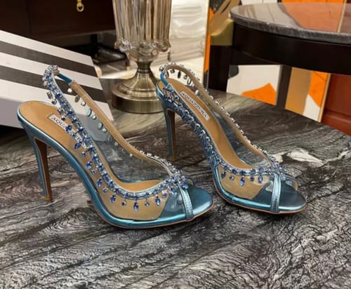 aquazzura crystal heel