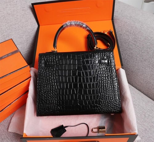 Hermes croc kelly 25cm
