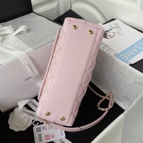 Chanel top handle pink