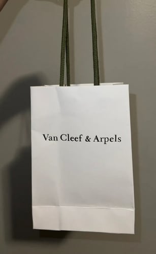 Vancleef white clover bracelet with box