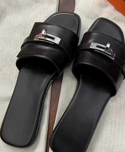Herm sandal with logo